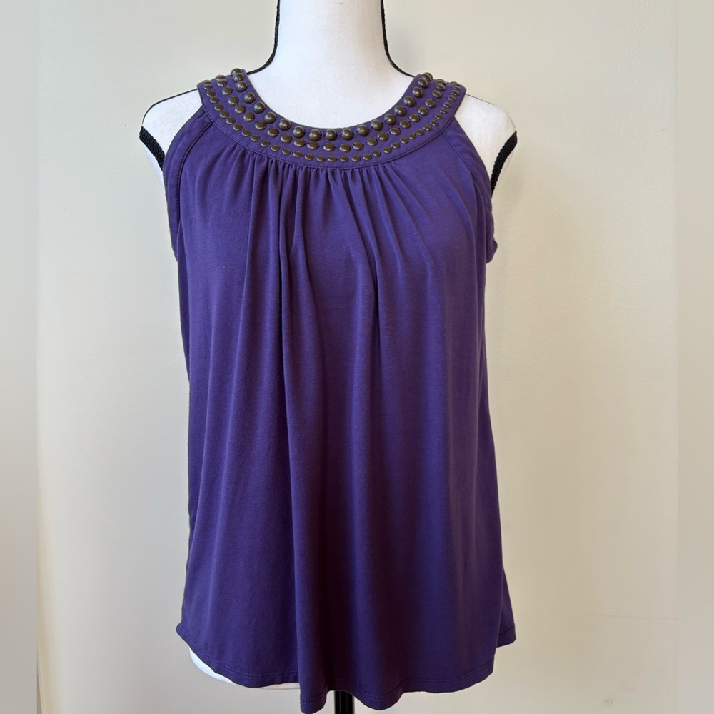 Michael Kors Purple Studded Blouse - Picture 3 of 11